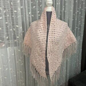 Handmade crochet shawl 35 x 62 NEW